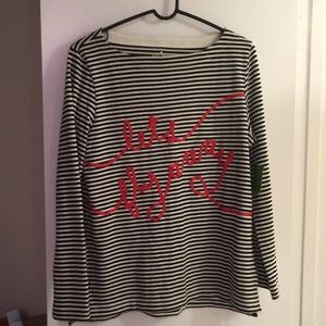 Boat neck long sleeve shirt